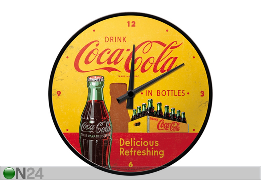 Retro seinakell Coca-Cola in bottles suurendatud