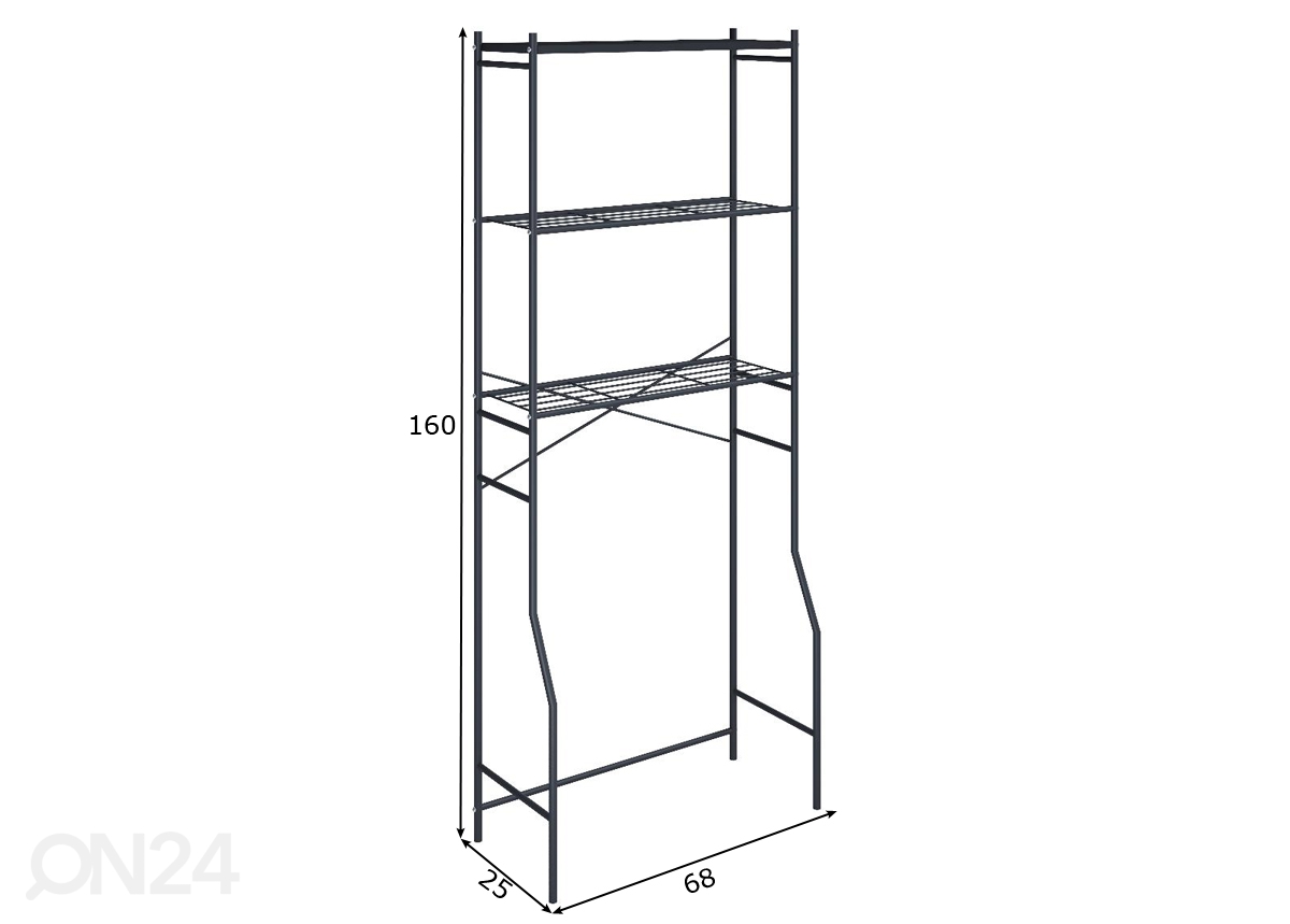 Riiul Tubas pesumasina kohale 68 cm CM474262 ON24.ee Sisustuskaubamaja