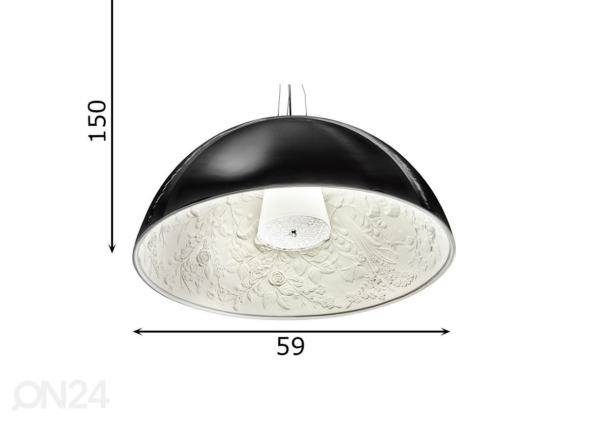 Rippvalgusti Decora L Ø59 cm suurendatud mõõdud