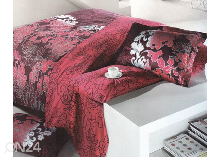 Satiinist voodipesukomplekt 2 tekikotiga Safir Murdum 160x220 cm suurendatud