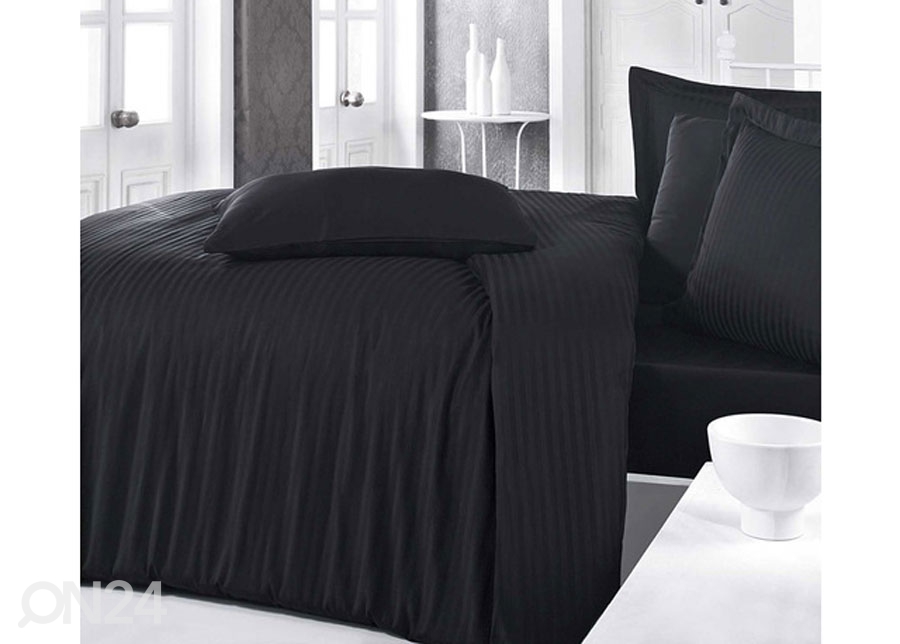 Satiinist voodipesukomplekt Siyah 200x220 cm suurendatud