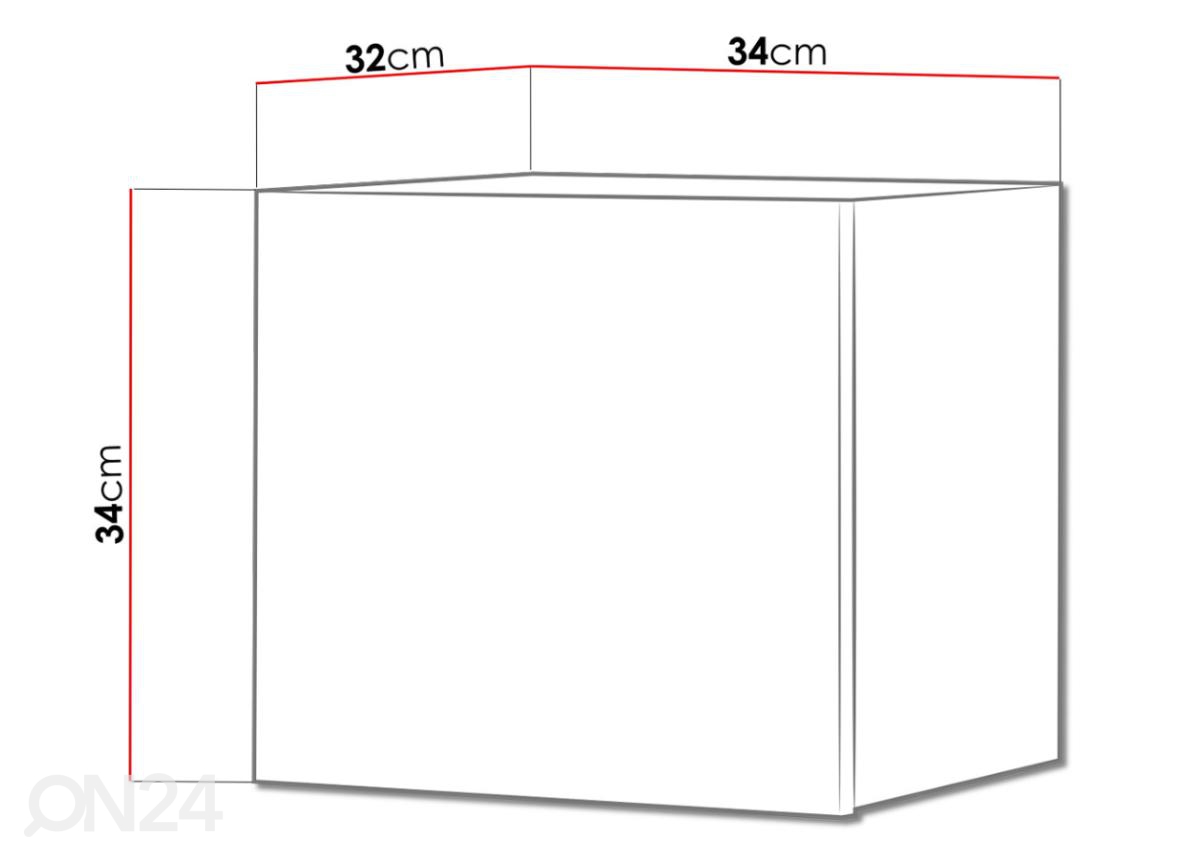 Seinakapp 34 cm suurendatud mõõdud