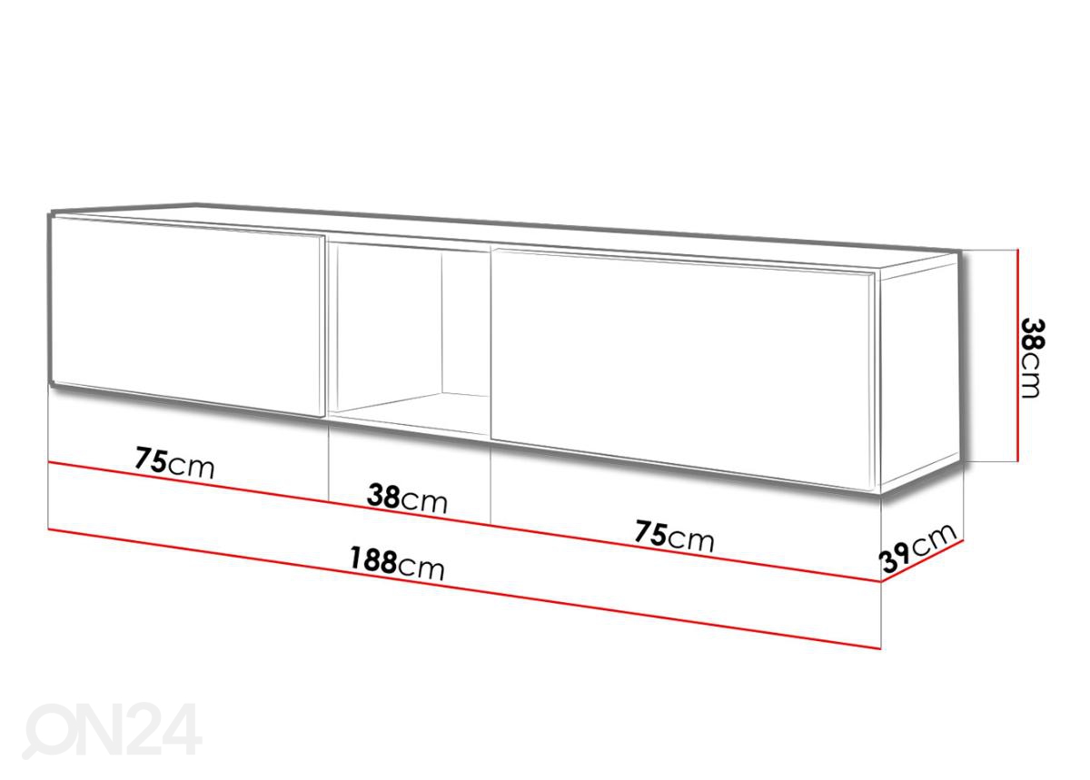 Seinakappide ja riiuli komplekt Roco X suurendatud mõõdud