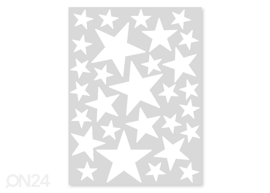 Seinakleebised Stars, valge suurendatud