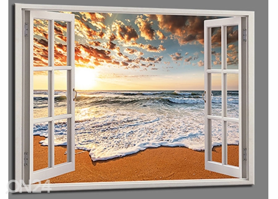 Seinapilt Beach view window, 120x80 cm suurendatud