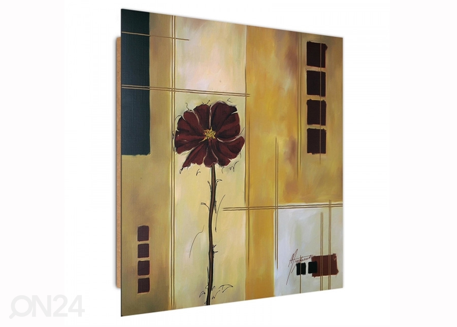 Seinapilt Burgundy flower 1 3D 30x30 cm suurendatud