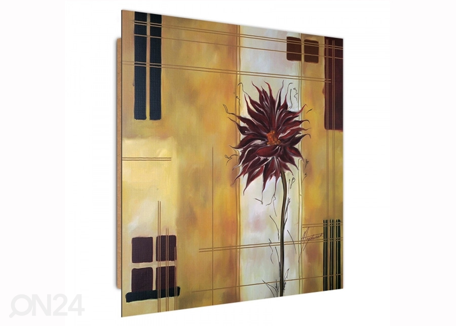 Seinapilt Burgundy flower 3D 30x30 cm suurendatud