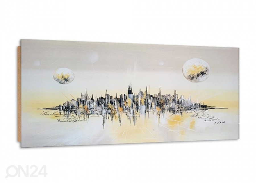Seinapilt City of tommorow 3D 100x50 cm suurendatud
