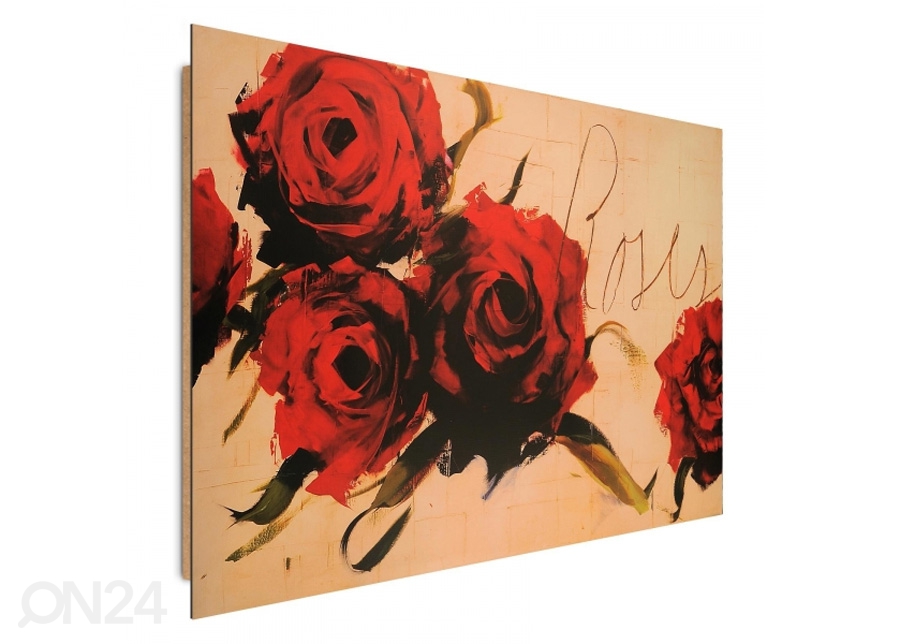 Seinapilt Painted Roses 3D 98x68 cm suurendatud