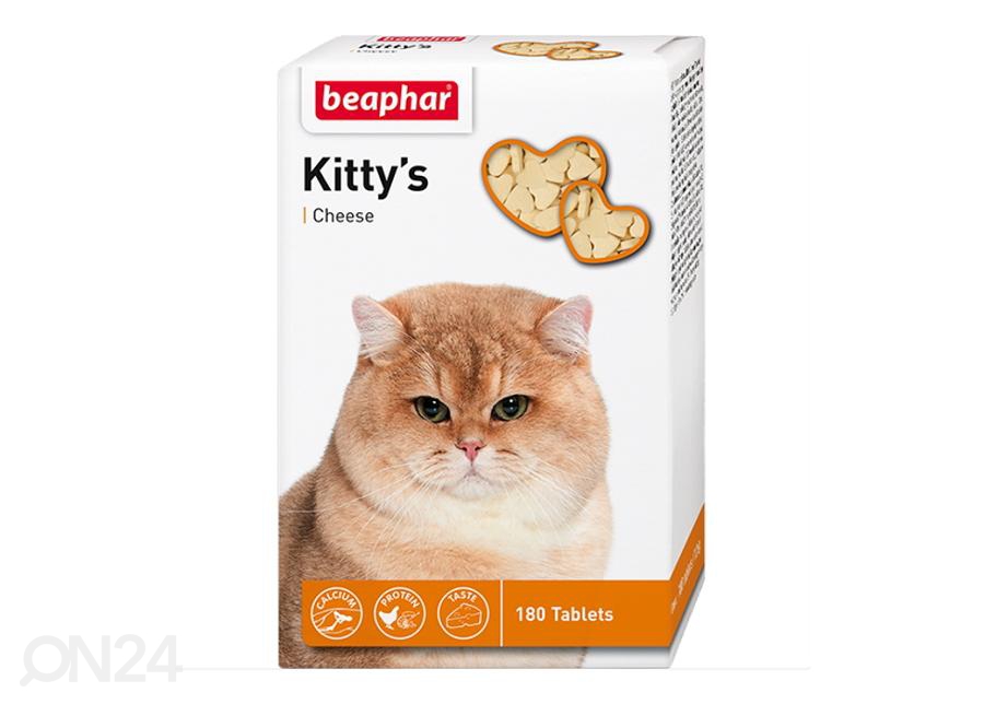 Söödalisand Beaphar Kittys Cheese Heart N180 suurendatud