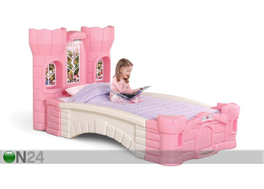 Step2 printsessilossi voodi Princess Palace suurendatud