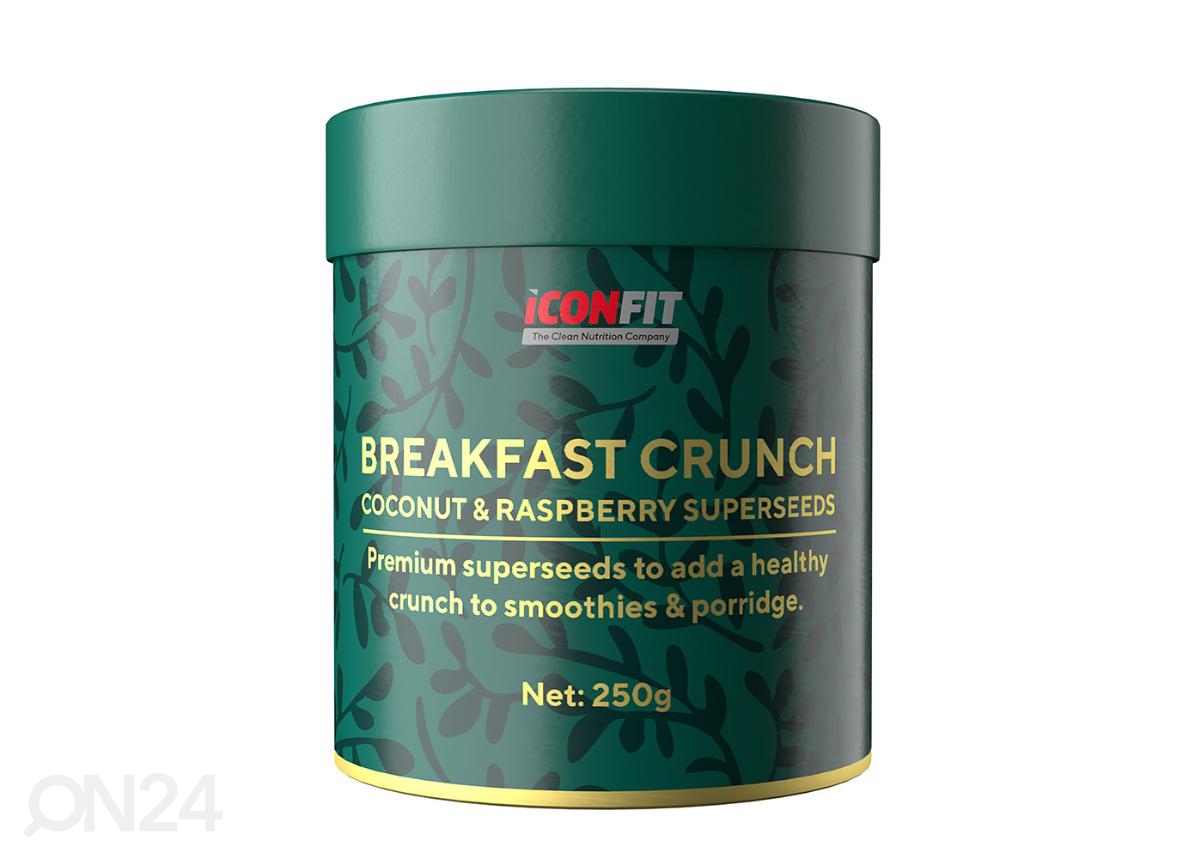 Supertoidusegu Breakfast Crunch 250 g kookose-vaarika Iconfit suurendatud