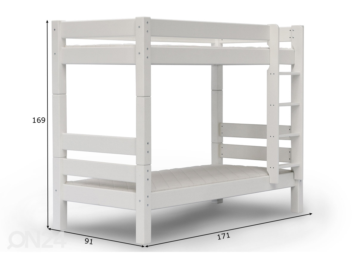 Suwem двухъярусная кровать Lahe MINI 80x160 cm увеличить размеры