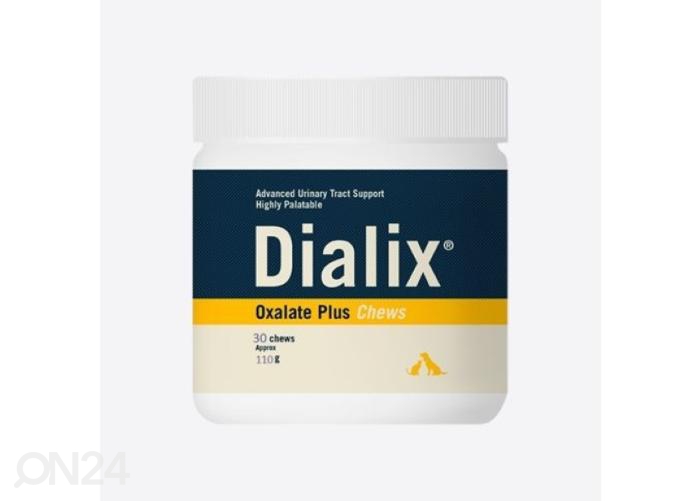Täiendsööt VetNova Dialix Oxalate PLUS Chew N30 (oksalaatkivide profülaktika) kassidele/koertele suurendatud