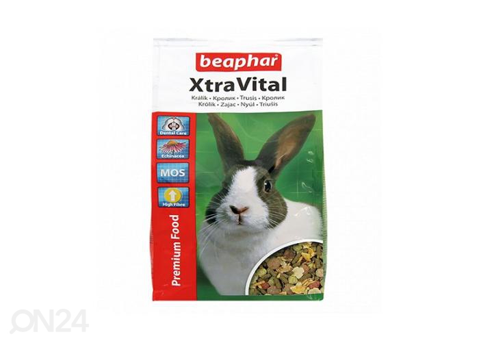 Täissööt Beaphar Extra Vital Rabbit täisratsiooniline küülikutoit 2,5 kg suurendatud