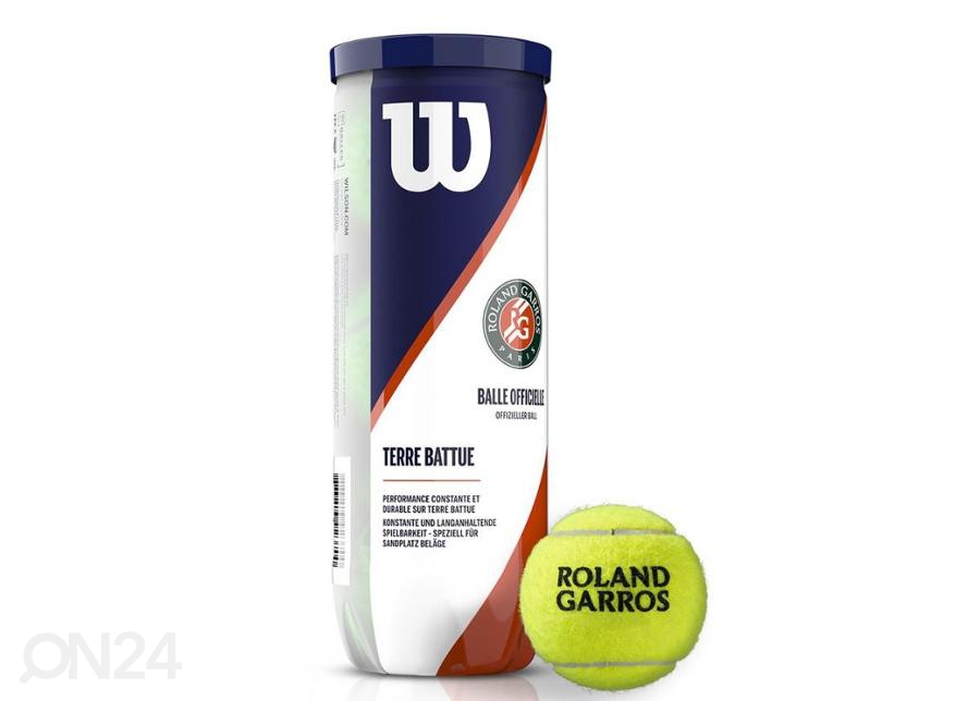 Tennise pallide komplek Wilson Roland Garos Clay Court 3 WRT125000 suurendatud