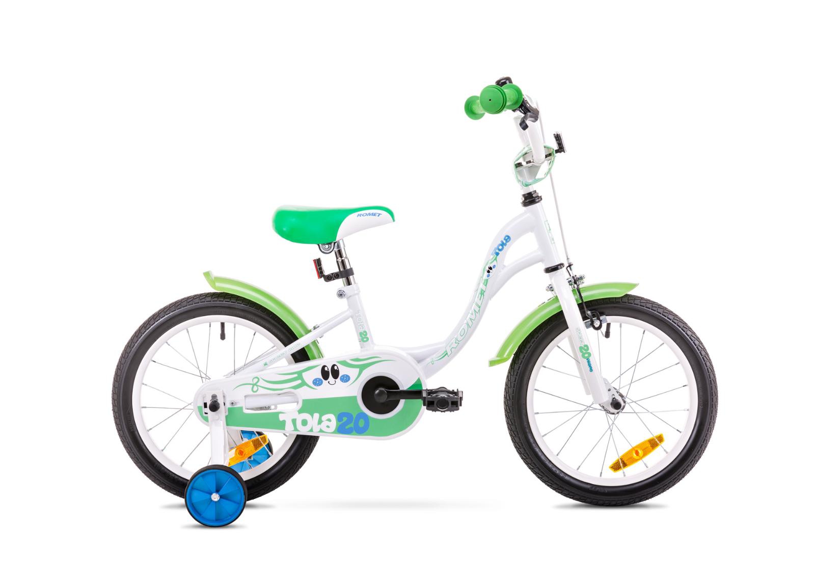 Tüdrukute jalgratas 10 S Rower ROMET TOLA 20 valge-roheline suurendatud