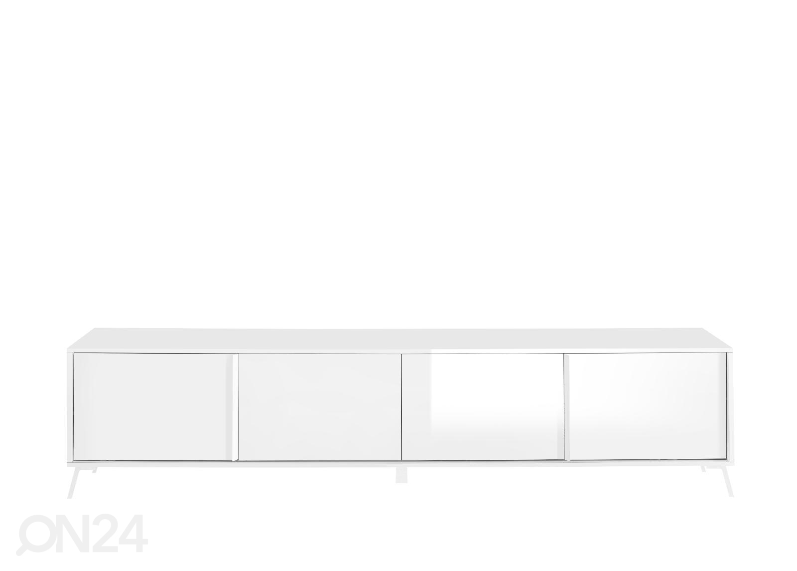 TV-alus City 205 cm, valge kõrgläikega suurendatud