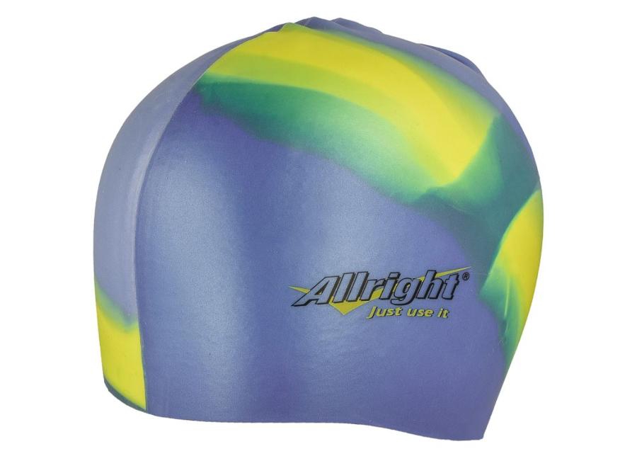 Ujumismüts Allright silikoonist sinine kollane suurendatud