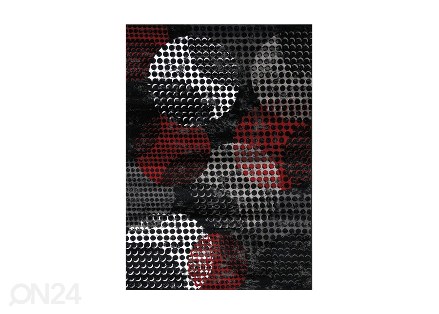 Vaip Carnegie Black Red 120x170 cm suurendatud