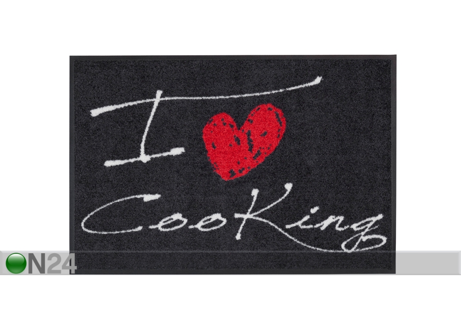 Vaip I Love Cooking Heart 50x75 cm suurendatud