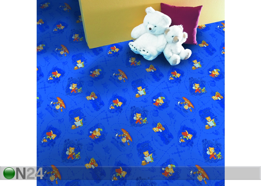 Vaip lastetuppa Travelling Teddy 160x240 cm suurendatud