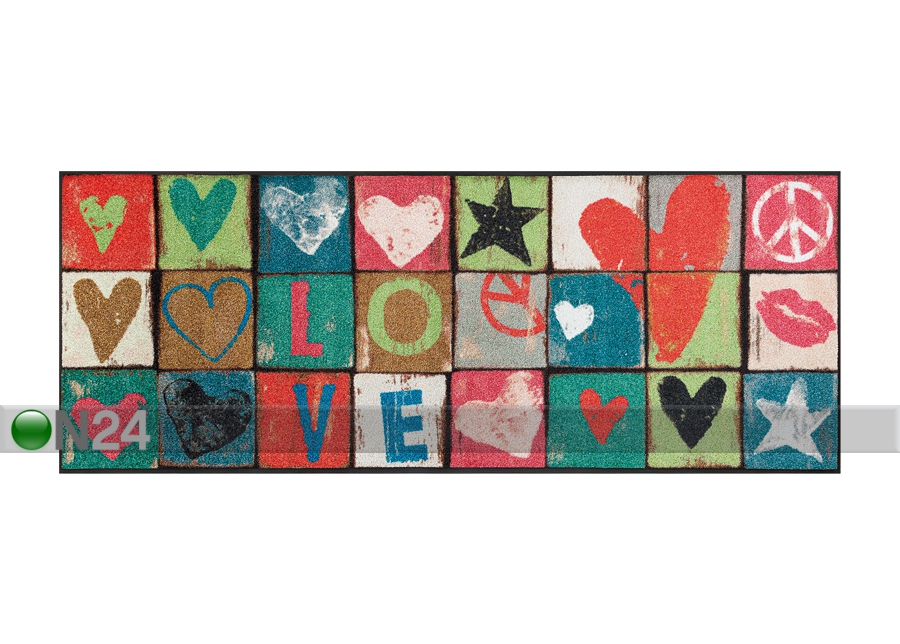 Vaip Love Letters 75x190 cm suurendatud