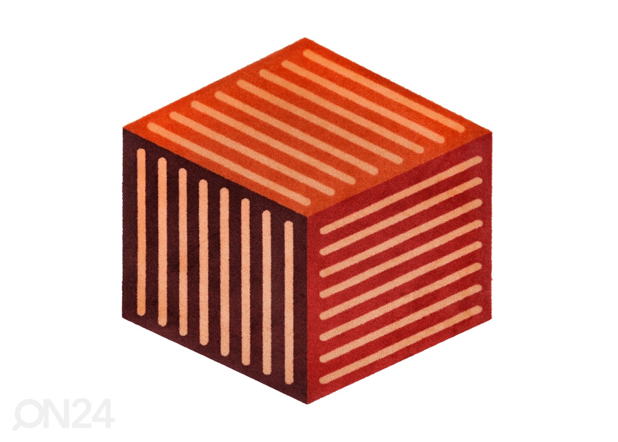 Vaip Puzzle Cube red 100x100 cm suurendatud