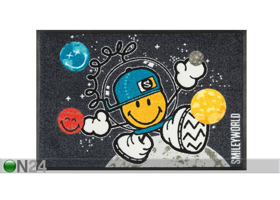 Vaip Smiley Space Explorer 50x75 cm suurendatud