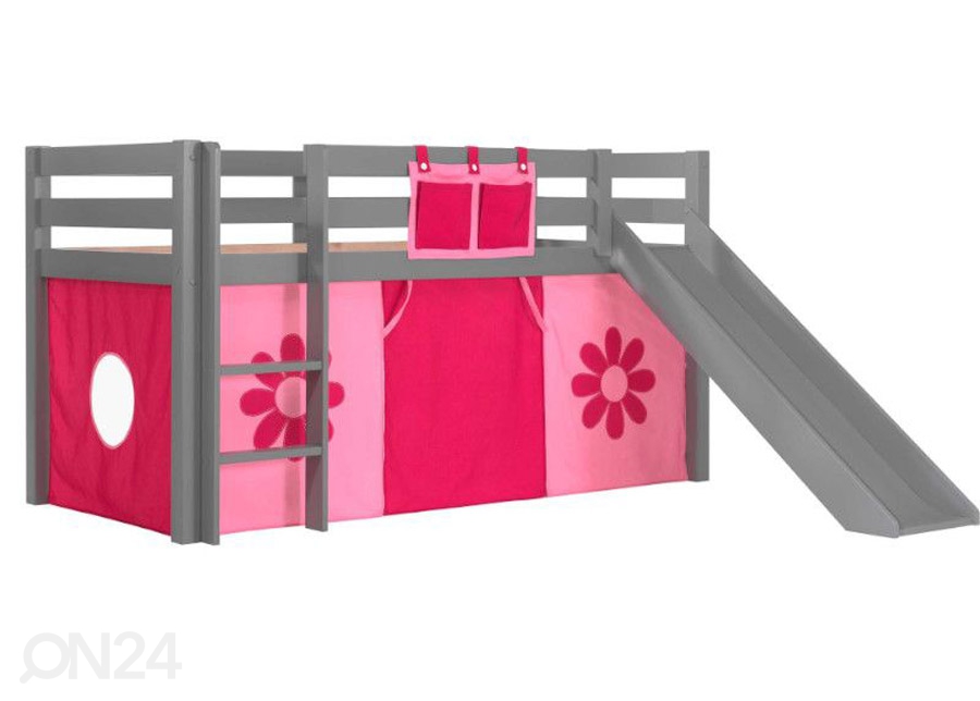 Voodikardin Pino Pink Flower 90x200 cm suurendatud
