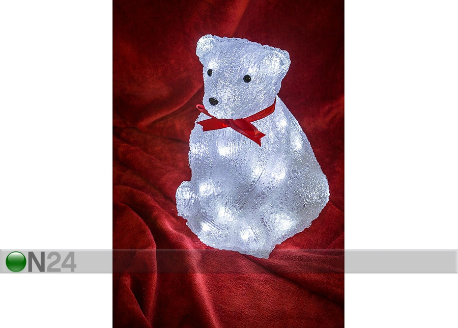 Акриловая декорация Медведь с LED лампочками увеличить