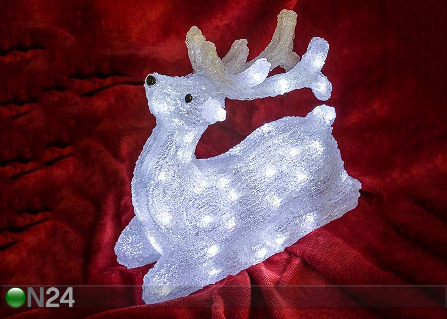 Акриловая декорация с LED лампочками Лежащий олень увеличить