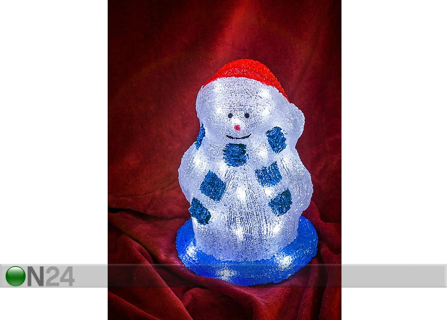 Акриловая декорация Снеговик с LED лампочками увеличить
