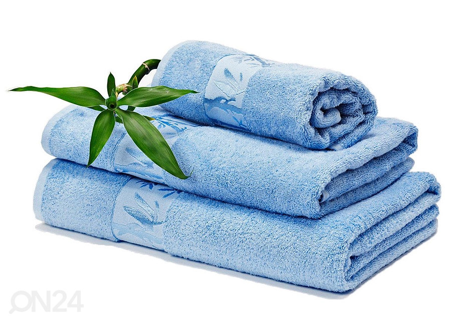 Бамбуковое полотенце 100x150 cм синего цвета увеличить
