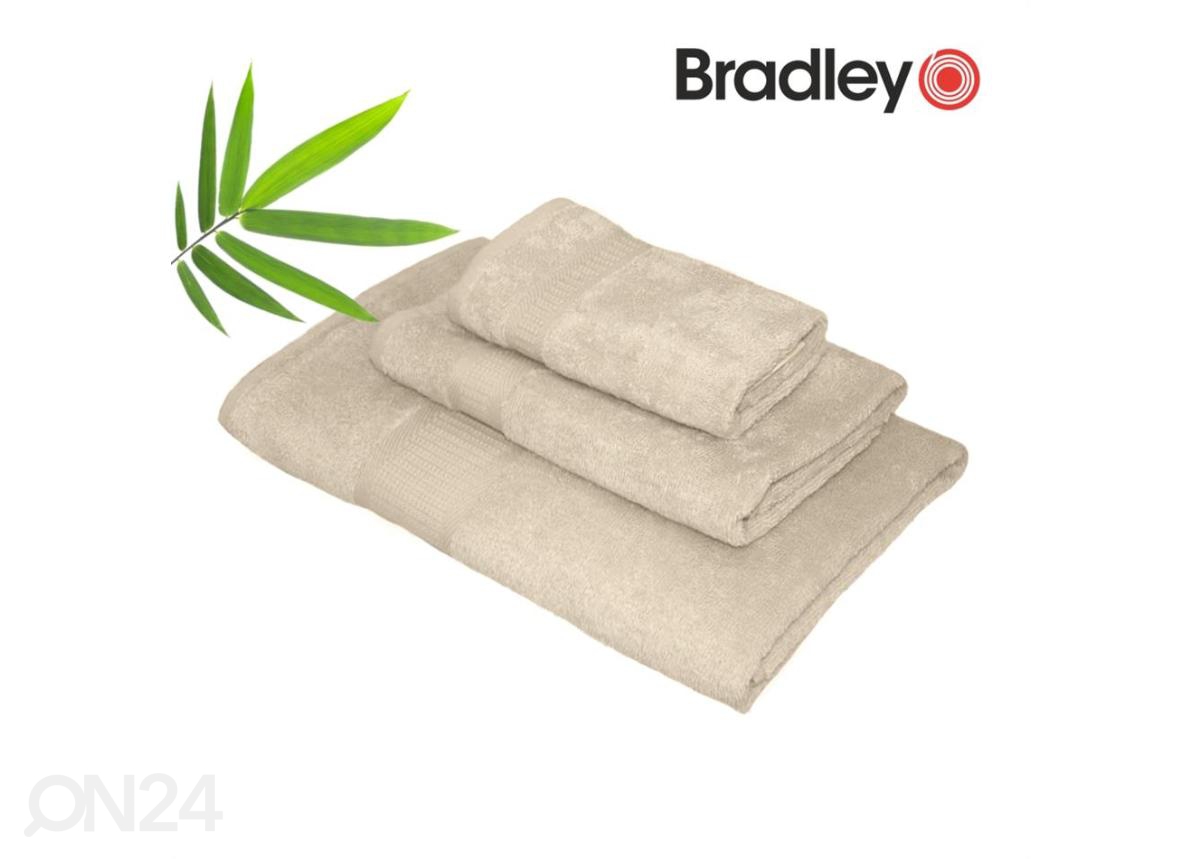Бамбуковое полотенце 50x70 см, бежевое увеличить