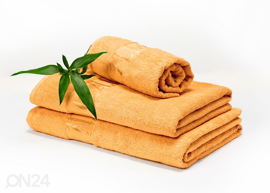 Бамбуковое полотенце 50x90 cм жёлтого цвета увеличить