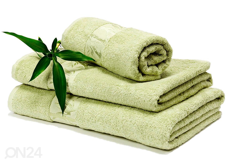 Бамбуковое полотенце светло-зелёное 50x90 cm увеличить