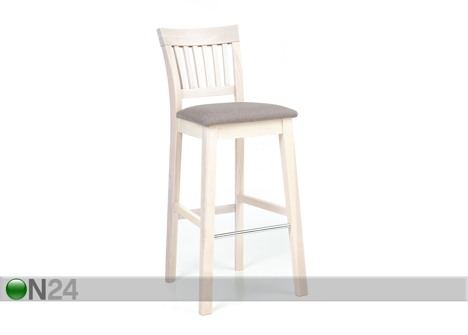 Барный стул из массива дуба, белый увеличить