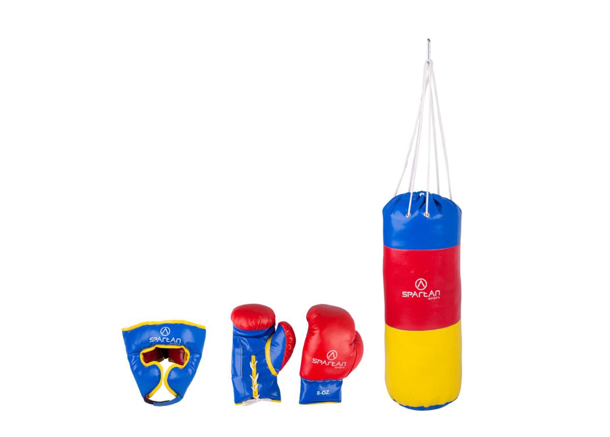 Боксерский набор Боксерский мешок 1 кг с защитой головы и боксерские перчатки Spartan увеличить