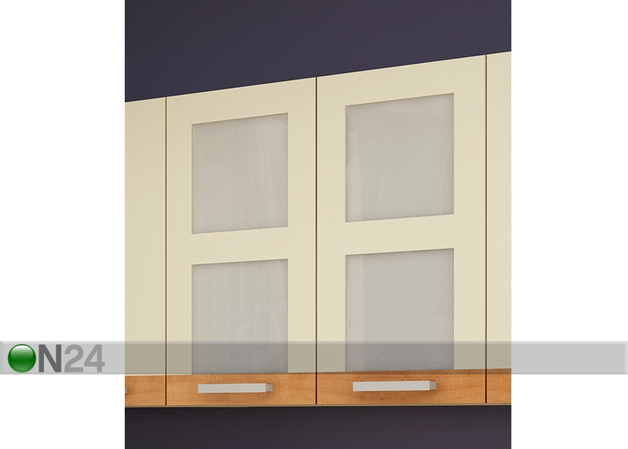 Верхний кухонный шкаф с двумя стеклянными дверьми 80 cm увеличить