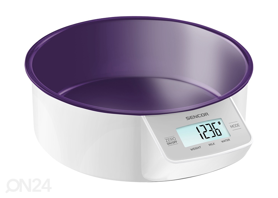 Весы кухонные со съемной чашей Sencor, фиолетовые увеличить
