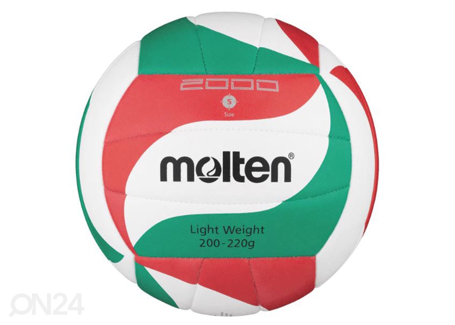 Волейбольный мяч V5M2000-L искусственная кожа бело-зелено-красный Molten увеличить