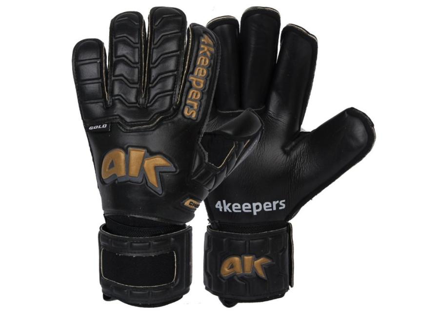 Вратарские перчатки для мужчин 4Keepers Champ Black Gold IV RF S605332 увеличить