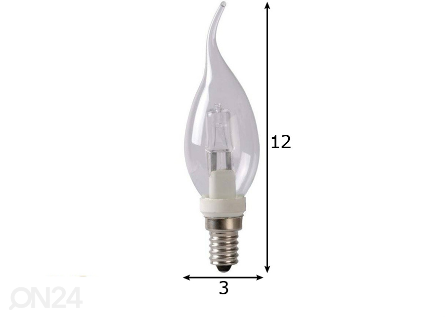 Галогенная лампа E14 28 Вт увеличить размеры