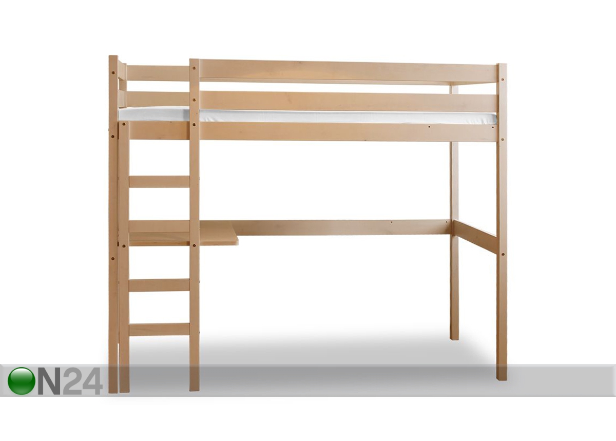 Двухъярусная кровать из массива берёзы + рабочий стол 90x200 cm увеличить