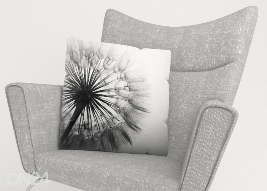 Декоративная наволочка Amazing Dandelion Black and White 40x40 см увеличить