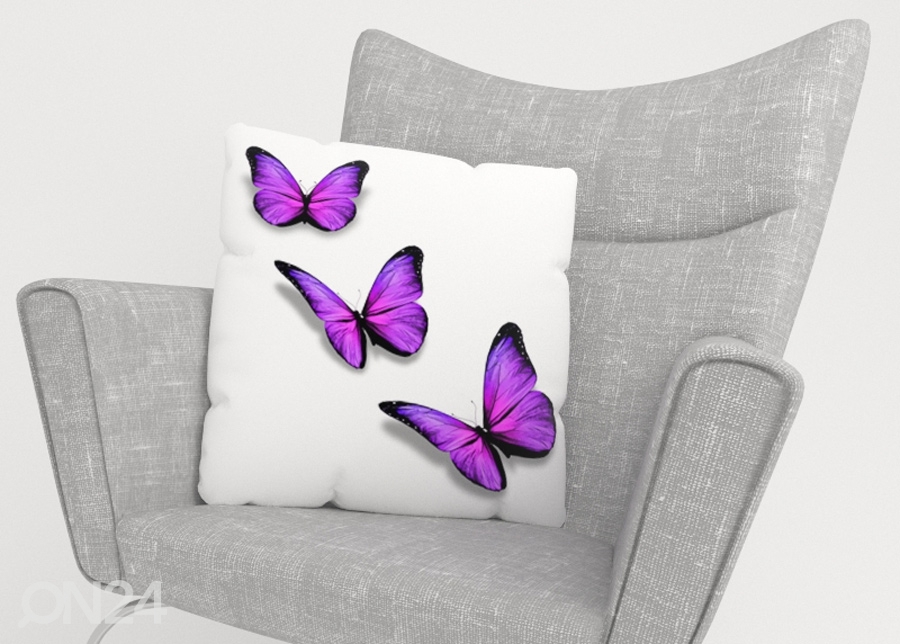 Декоративная наволочка Purple Butterfly 40x40 см увеличить