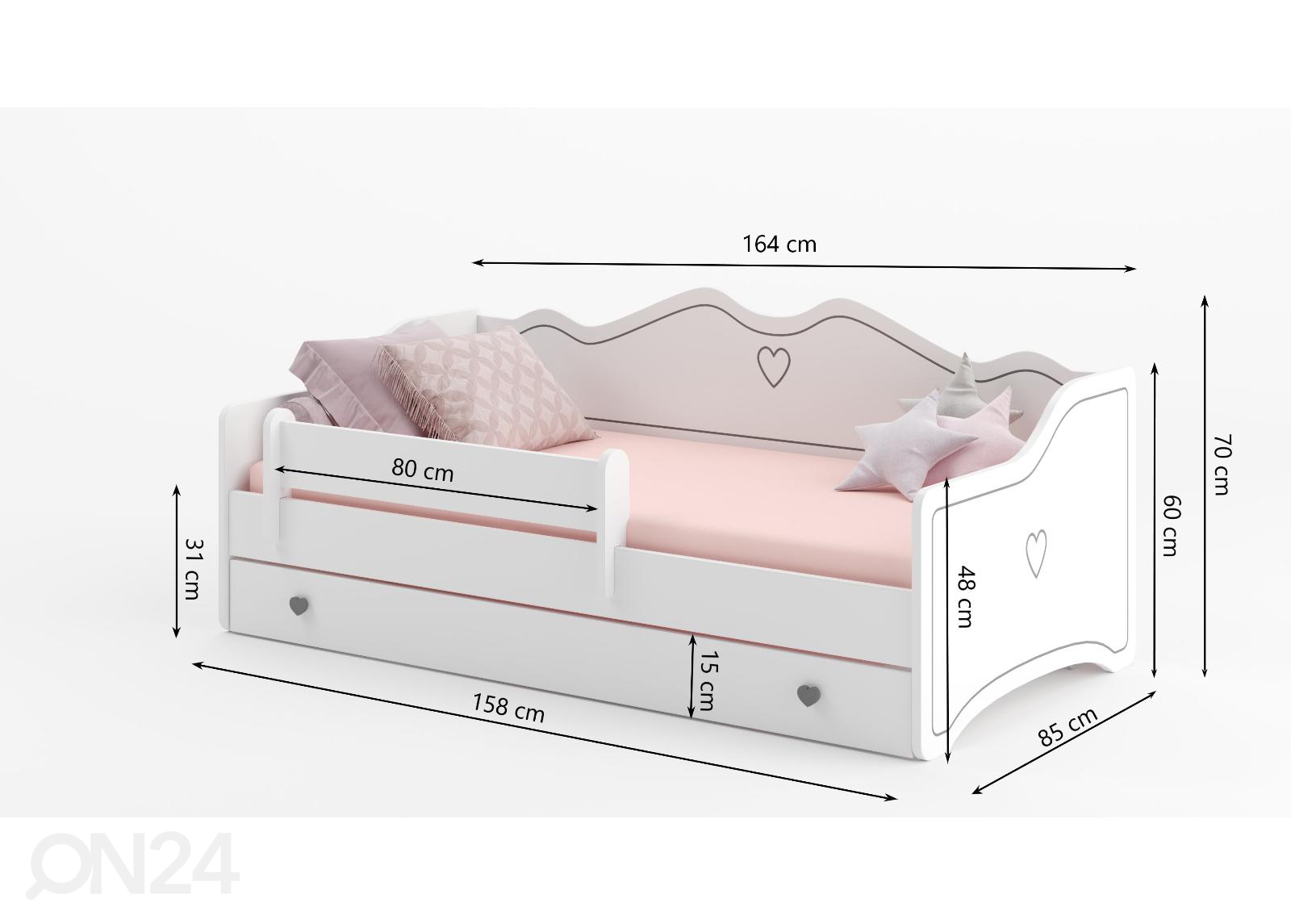 Детская кровать 80x160 cm увеличить размеры