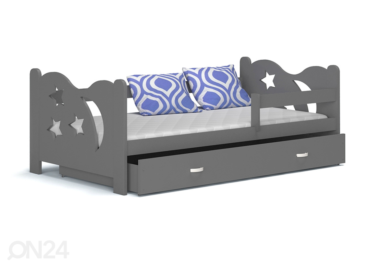 Детская кровать с ящиком + матрас 80x160 cm увеличить
