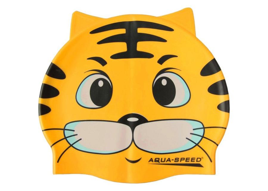 Детская шапочка для плавания Aqua-Speed Silikoon ZOO Cat увеличить